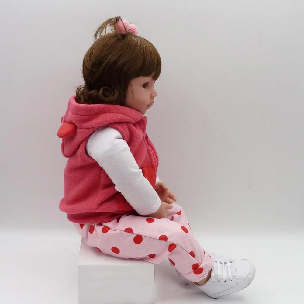 47 см Bebes Мягкая силиконовая кукла младенец Детские Куклы Силиконовые Menina куклы на