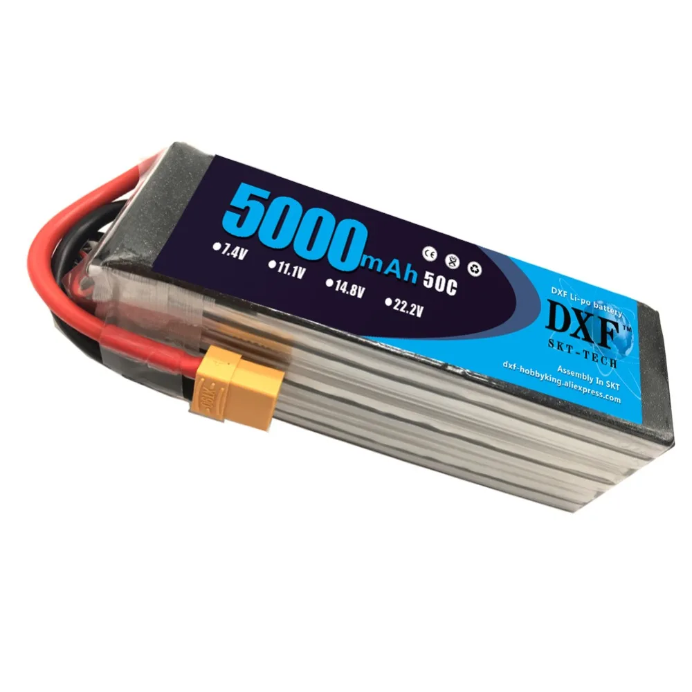 DXF 22 2 V 6S 5000mAh 50C Max 100C AKKU для дистанционного управления Квадрокоптер вертолет