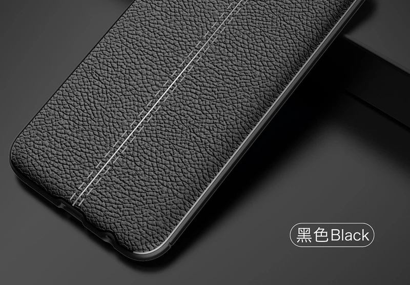 YUETUO 6,3 кожаный мягкий чехол для телефона etui, coque, чехол, чехол для huawei p smart plus силиконовые аксессуары - Цвет: Black