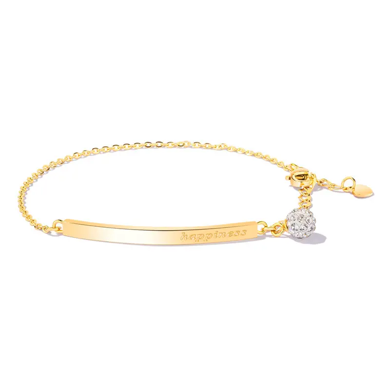 gold V. YA Happiness, женские браслеты из нержавеющей стали, модные, простые, розовое золото, серебро, Crolor, свадебные, юбилейные, регулируемые браслеты - Окраска металла: gold
