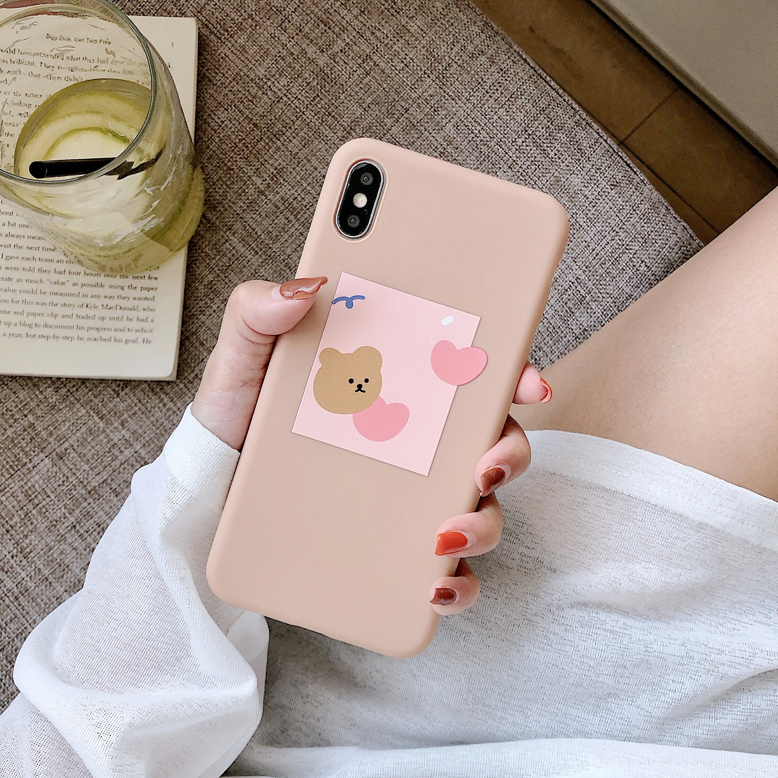 Милый чехол для пары с животными iphone 7 8 X XS Max XR 6 6S Plus мягкий TPU защита экрана