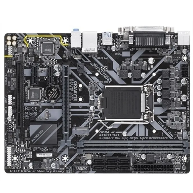 Для Gigabyte GA-B360M D3V б/у оригинальная материнская плата B360 B360M Socket LGA1151 DDR4 USB3.0 SATA3 |
