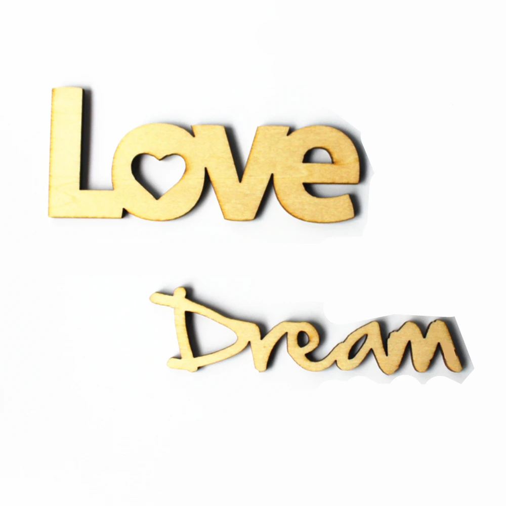 10 шт. деревянный Надпись Знак мечты вдохновляющее слово художественное