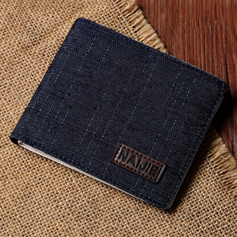 Мужской кошелек модный холщовый мужской кожаный держатель для карт на молнии