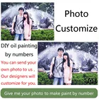 Круто! Сделай Сам с возможностью живопись масляными красками по цифровому изображению по номерам фото на заказ полотно для свадебных Семья подарок Топ PBN