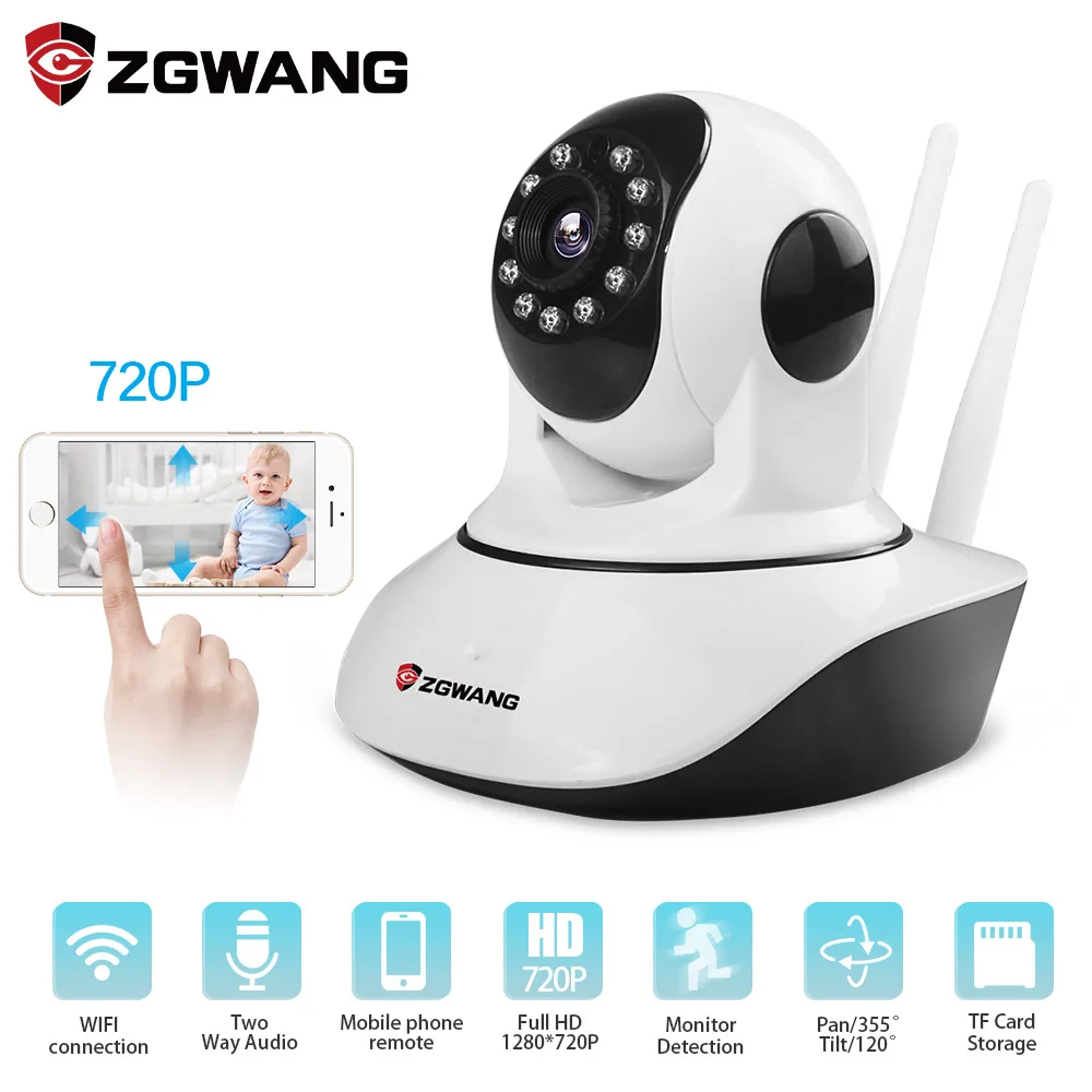 ZGWANG 720 P безопасности дома ip камера двухстороннее аудио Беспроводная мини 1MP