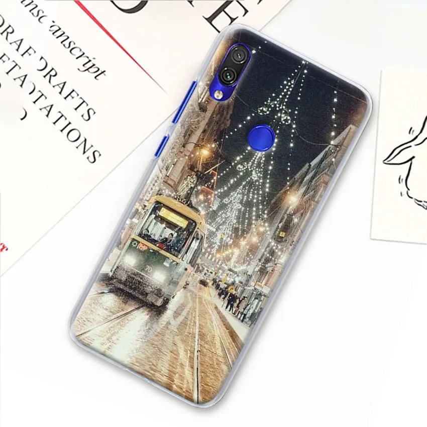 Пейзаж Зима светильник снег чехол для телефона для Xiao mi Red mi 7 5 6 iPad Pro Note 7 Pro 5 5A 6 mi A1 A2 8 9 Lite чехол Coque