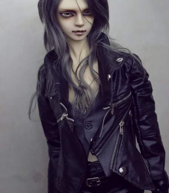 

1/3 doll leather coat with zippers moter suit for 1/3 BJD SD Uncle doll accessories doll clothes leather coat