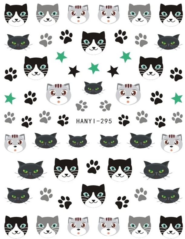 Кошек серии CA 537 стикеры 3d на ногти nail art Наклейки Шаблон &quotсделай сам&quot