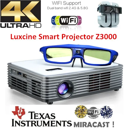 4 KSmart Мини СВЕТОДИОДНЫЙ 2205 P Blu-Ray 3D Проектор Для Домашнего Кинотеатра Projeckor 1080 Full HD