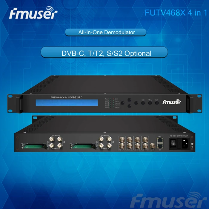 Камера-тюнер FUTV468X 4-в-1 4 входа (DVB-C T/T2 S/S2 опционально) Ip-Выход 4ASI | Электроника