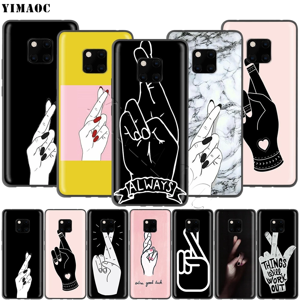 Чехол YIMAOC с перекрестными пальцами для Huawei Honor Mate P smart Y7 Y9 8C 30 20 10 8x Nova 3i 3 Lite | Отзывы и видеообзор
