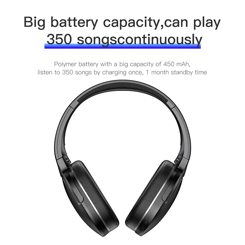 Baseus D02 Bluetooth наушники складные беспроводные тяжелый бас гарнитура стерео
