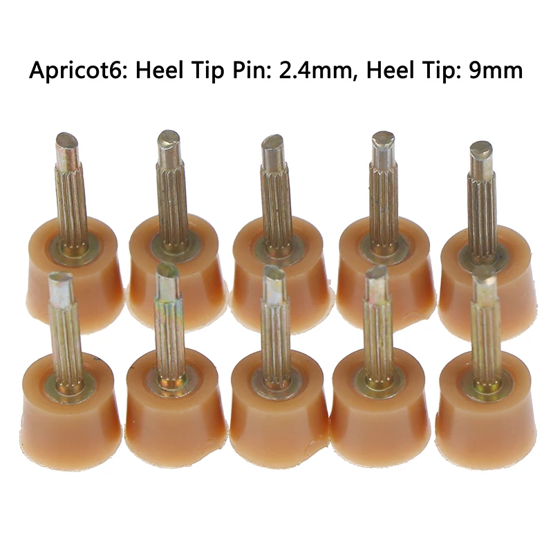 Apricot 6 5 пар пятки ремонт наконечники шпильки обувь Советы Краны дюбель подъемники Замена Ремонт обуви - Цвет: Apricot 6