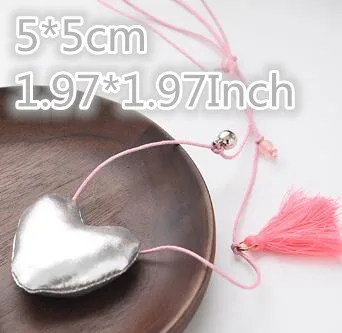 Kawaii/милые аксессуары для маленьких детей, комплект подходящих детских аксессуаров, цепочек на шею в форме лошадок, животных, сердец, звездочек для новорожденных - Цвет: heart  Silver