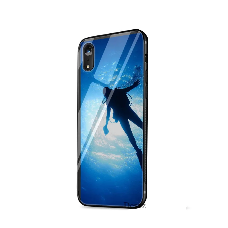 Чехол Desxz из закаленного стекла для iPhone X XS Max XR 6 6s 7 8 Plus 5 5S SE чехол s Анти-падение - Цвет: G10
