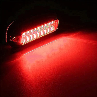 Red Light Универсальный 3,5 дюймов 12 В 50 Вт 27 Светодиодный морской из нержавеющей стали под водой Понтон Лодка транца светло-белый/синий/зеленый/красный водонепроницаемый - Цвет: Red Light
