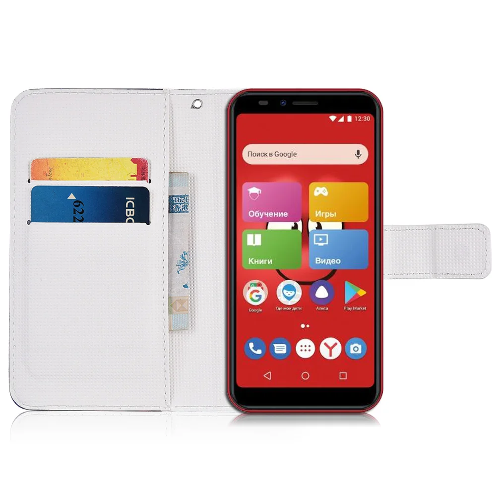 Чехол-бумажник с рисунком для телефона INOI kPhone 4G из искусственной кожи, Модный милый чехол-книжка с изображением единорога кошки бабочки