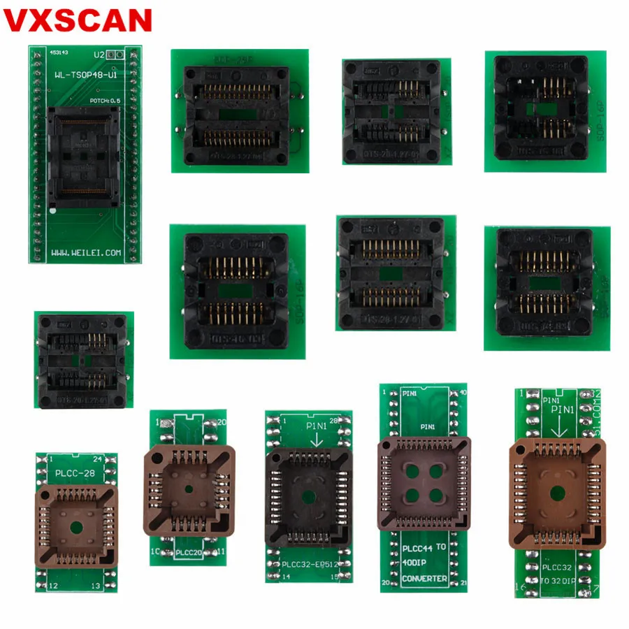Новый 13 шт. адаптер для Superpro Xeltek 610P USB ECU программист блок |