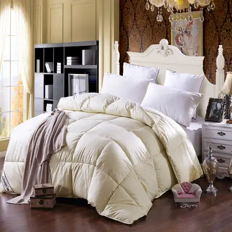 100% утиный/гусиный пух зимнее одеяло комплект постельного белья King Queen Twin Размер Одеяло хлопковое покрывало