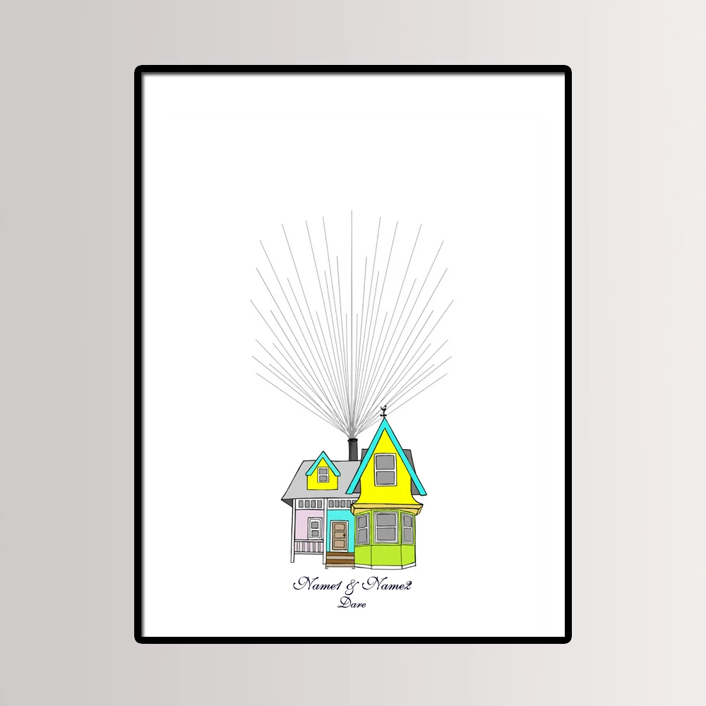 Дом любви Бесплатная Персонализация пользовательского имени Дата отпечатков