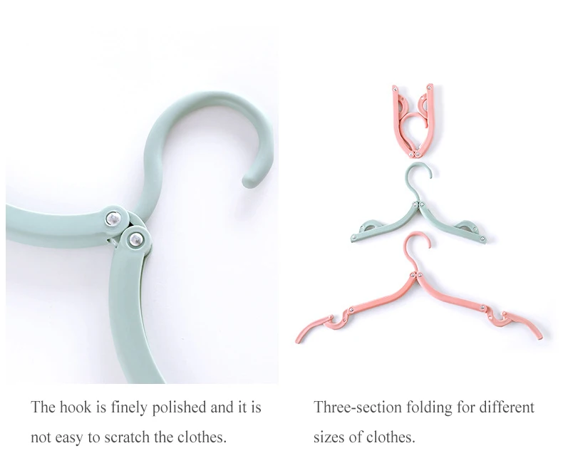 luluhut Multi-functional plastic clothes hanger Travel space saving foldable hanger Creative clothes rack children baby hanger