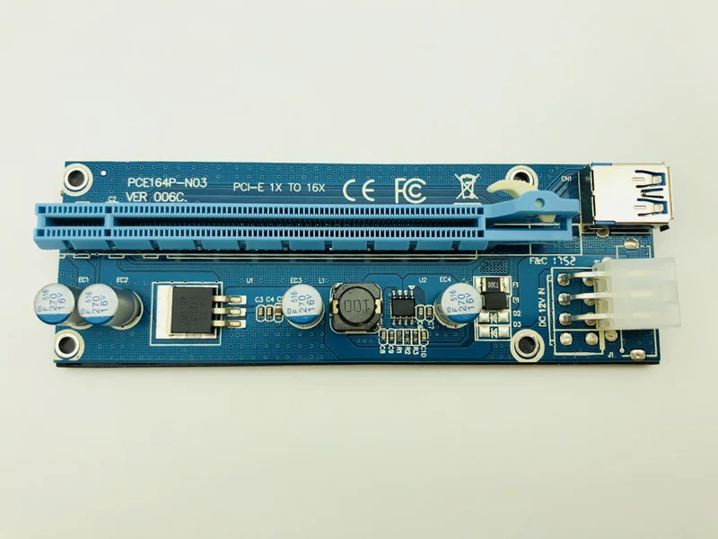 Мини PCIe PCI-E PCI Express Riser Card для PCIE удлинитель 16X SATA для 6Pin IDE Molex кабель питания для BTC ETH Litecoin Miner