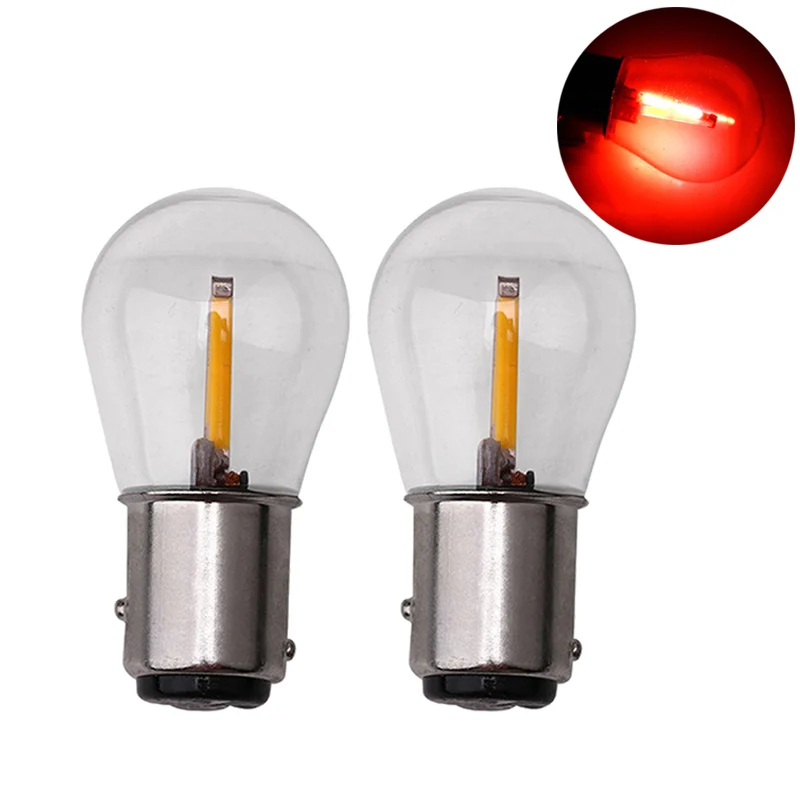 red 2X 1156/1157 автомобильные задние фары BAY15D/21/5 W Автомобильные зеркальная копия сигнала для лампочка для фонарей стоп-сигналов супер яркий свет белый AC/DC 12V - Испускаемый цвет: red
