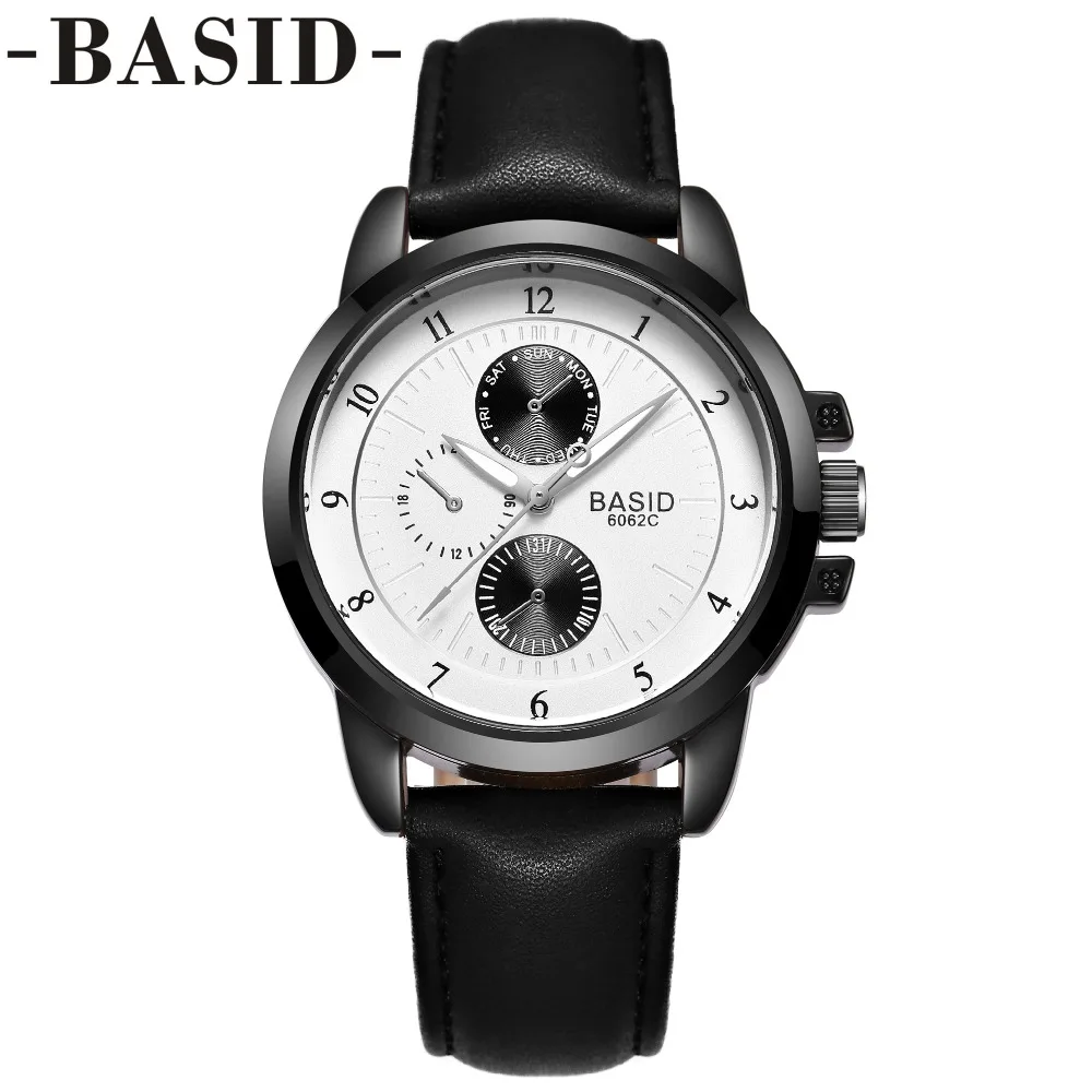 Часы наручные мужские кварцевые с кожаным ремешком модные повседневные