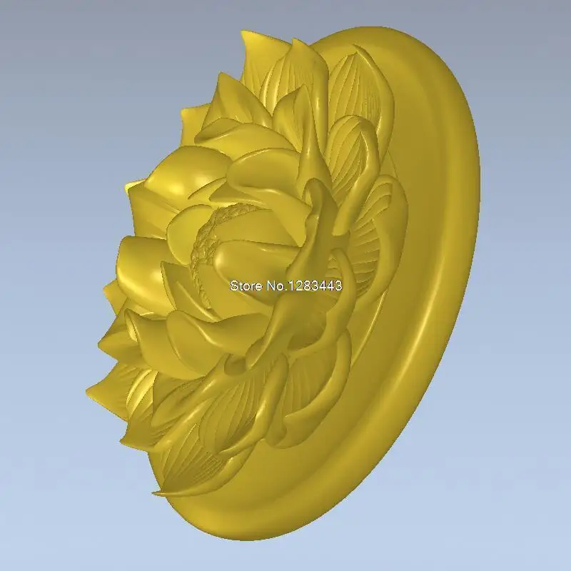 Лотоса резная фигура Цветочная стойка кровати резные рельефы 3d модель рельеф для