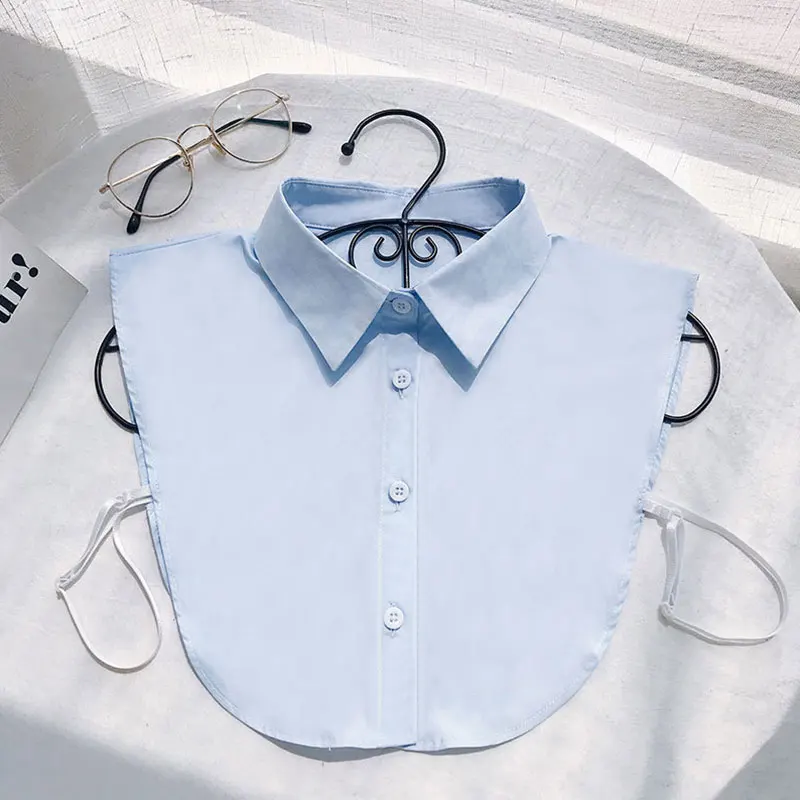 Fioday New Solid Fake Collar for Women White Faux Detachable Collars Lapel OL Blouse Ladies Adjustable Clothes Accessories |
