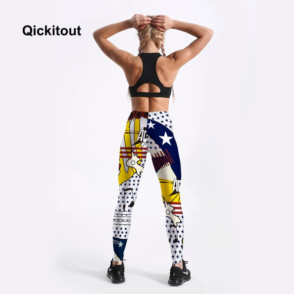 Qickitout 2018 Быстросохнущий готический Леггинсы для женщин модные ботильоны-Длина