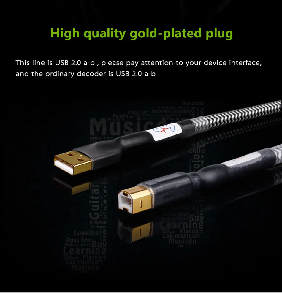 Usb-кабель для принтера для Canon для принтера hp Label DAC USB принтер USB декодер кабель для передачи данных внешняя звуковая карта двойная экранирующая линия