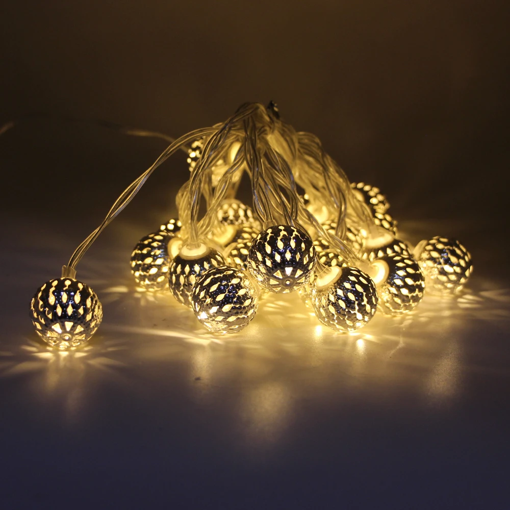12m led night light Solar Powered Rattan Ball LED Fairy String Lights Garden Patio Wedding Christmas holiday Light white | Освещение