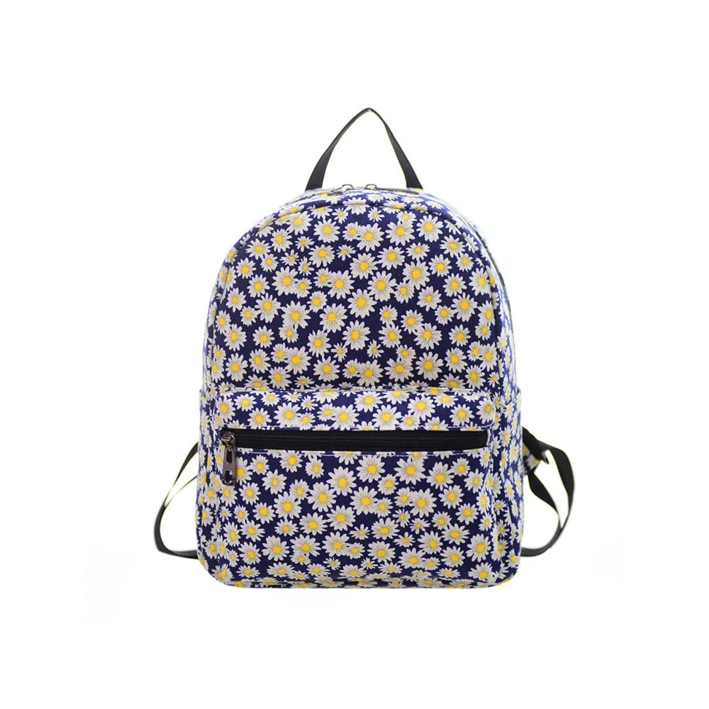

Women Canvas Backpack Double Shoulder Bag Flower Printing School Bag For Teenage Girls Rucksack Female Backpack Mochila Feminina