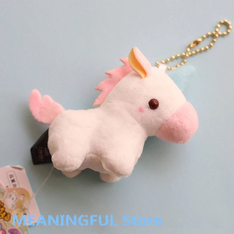 Kawaii 9 см приблизительно 6 цветов Милый Плюшевый единорог плюшевый брелок для ключей куклы Животные дорогие дети день рождения