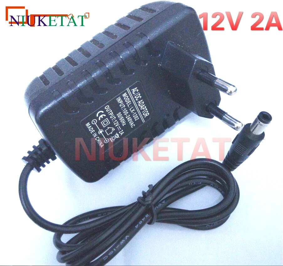 DC 12V 2A 12V2A AC 100 V-240 V светодиодный адаптер питания с европейской вилкой 5,5*2,5 светодиодный адаптер питания с европейской вилкой для светодиодной ленты RGB 2835