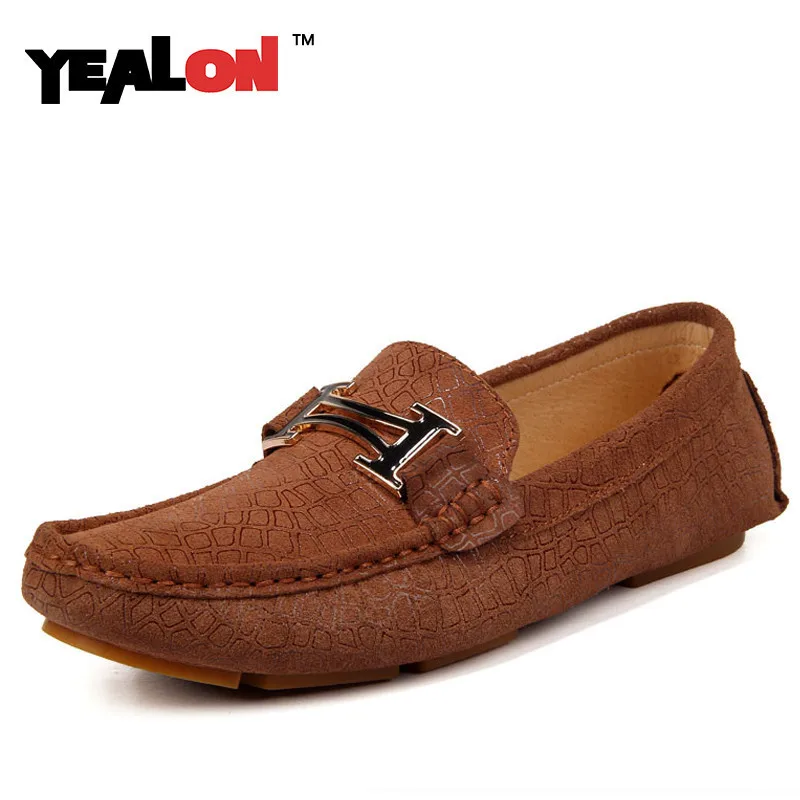 YEALON Способа Высокого Качества Мужчины Обувь Свиной Кожи Квартиры Оксфорды Для