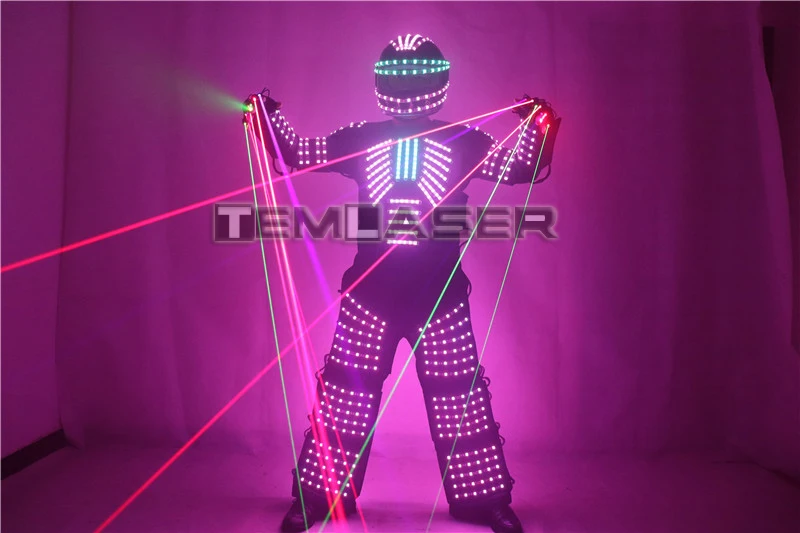 Цветная(RGB) светодиодный костюм светодиодный Костюмы светильник костюмы светодиодные костюмы роботов робот Kryoman David робот изготовленный на заказ