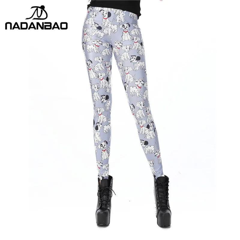 Женские леггинсы с принтом NADANBAO зеленые и белые neighter Totoro женские штаны|design
