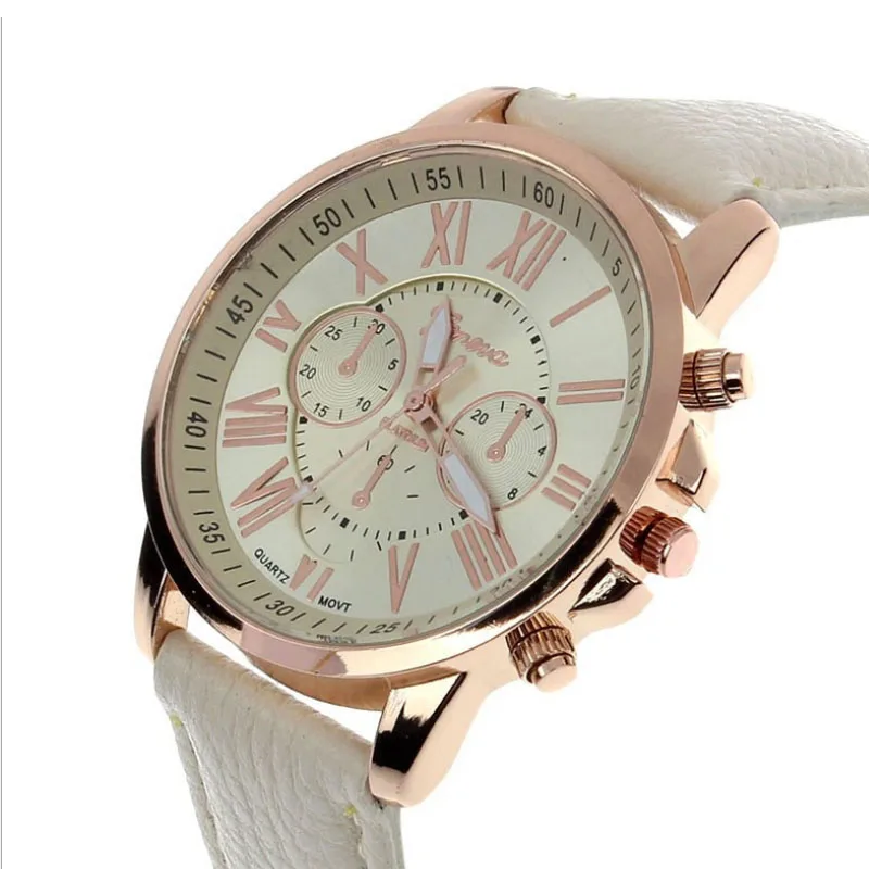 Часы наручные женские кварцевые Модные Аналоговые с искусственной кожей тиком