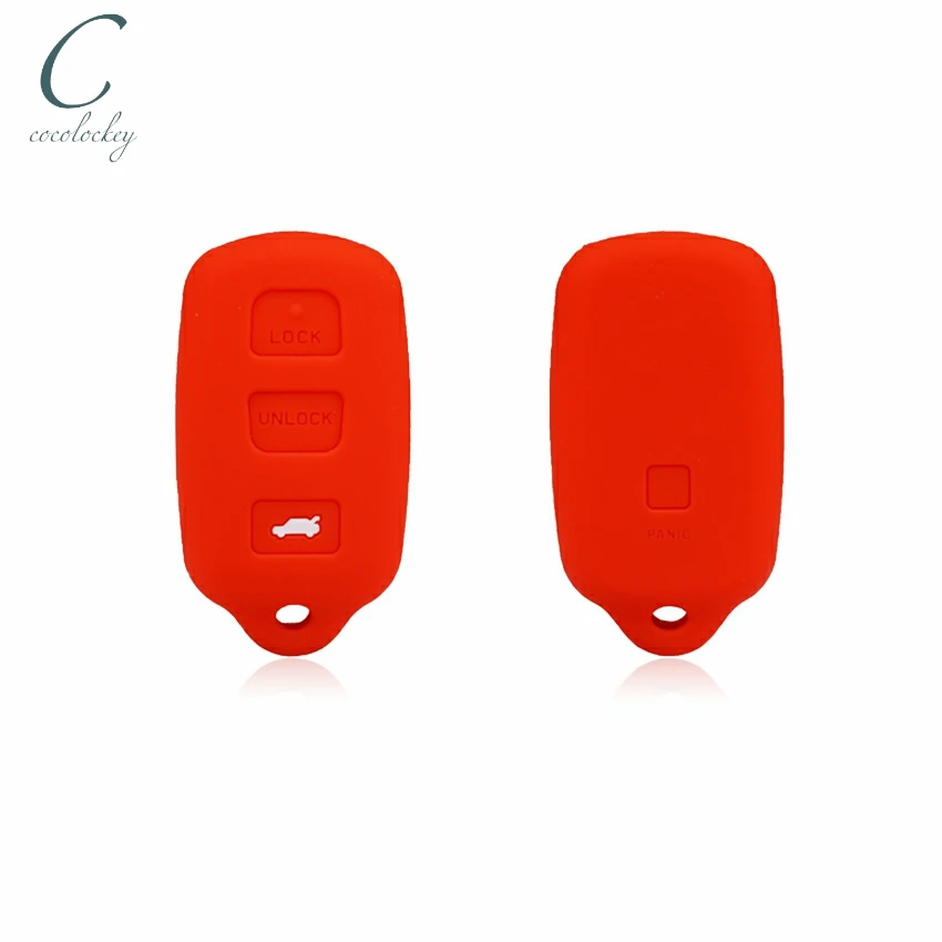 Cocolockey силиконовый чехол для ключа toyota corolla camry matrix pontiac vibe 3 кнопки дистанционный