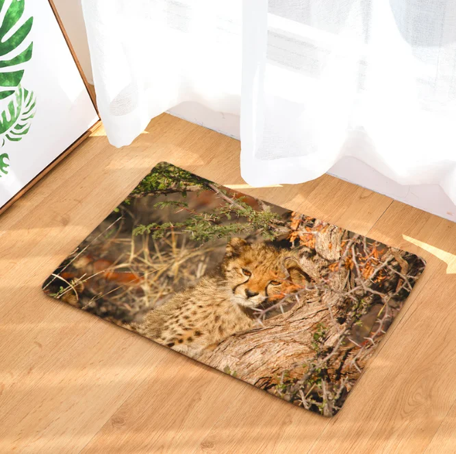 Домашний коврик с изображением животного мира гепарда для ванной кухни
