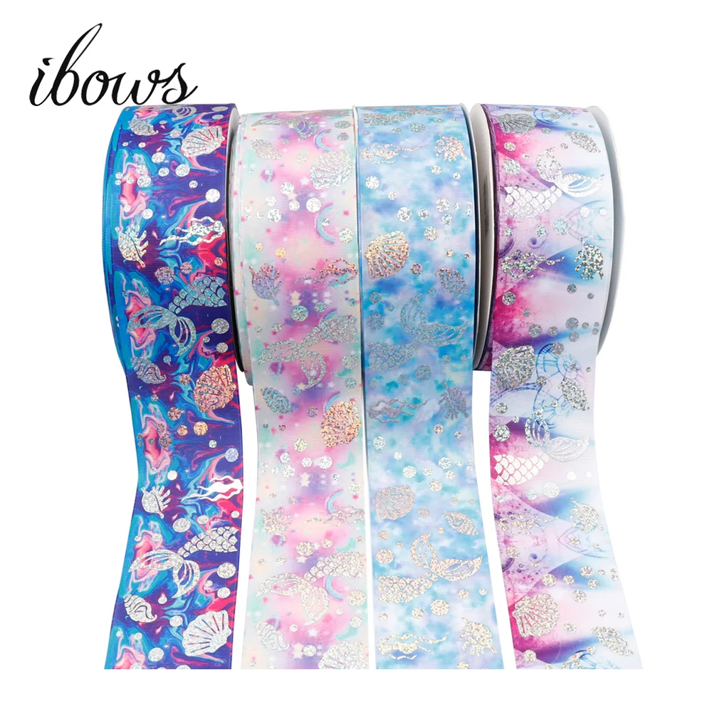 Лазерная Лента IBOWS из фольги в рубчик 2 ярда 3 дюйма 75 мм|Ленты для шитья| |