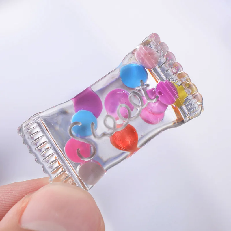 100 шт. / лот 18X33 мм Смола Кристалл Сладкий Конфета Кабошон Для мобильного чехла Скрапбукинг Бусины DIY Декоративное Украшение