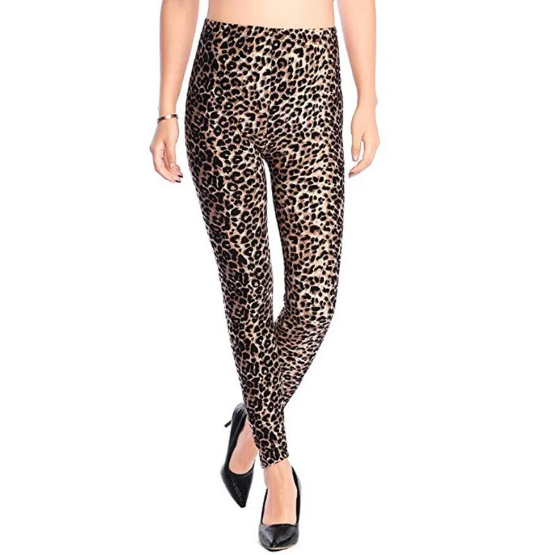 Small Leopard YSDNCHI напечатанные камуфляжные леггинсы для фитнеса для женщин модные Обтягивающие Леггинсы пуш-ап эластичные тонкие спортивные штаны - Цвет: Small Leopard