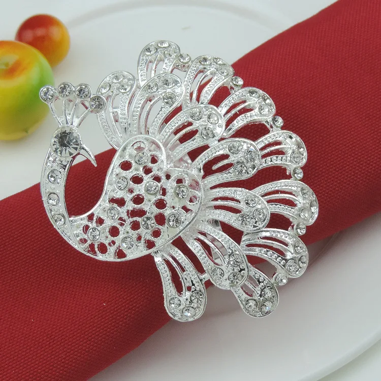 10 шт. высокого качества Салфетка кольцо с бриллиантом салфетница дома ресторана