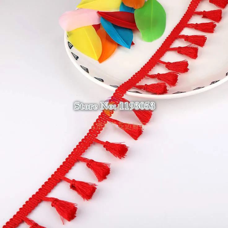 10 ярдов/лот DIY кружевная бахрома с кисточками из хлопка и полиэстера этническое