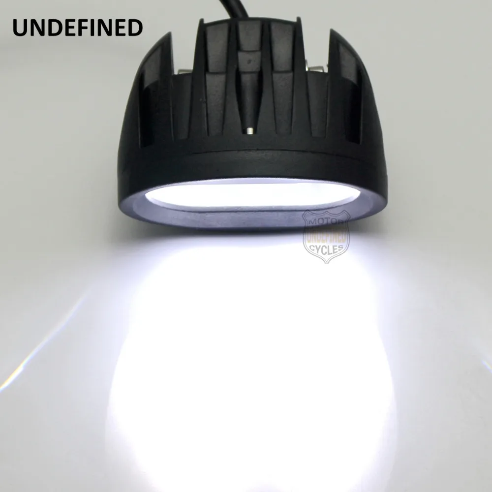 Фара для мотоцикла 2 шт. двойная светодиодная фара вождения черная алюминиевая