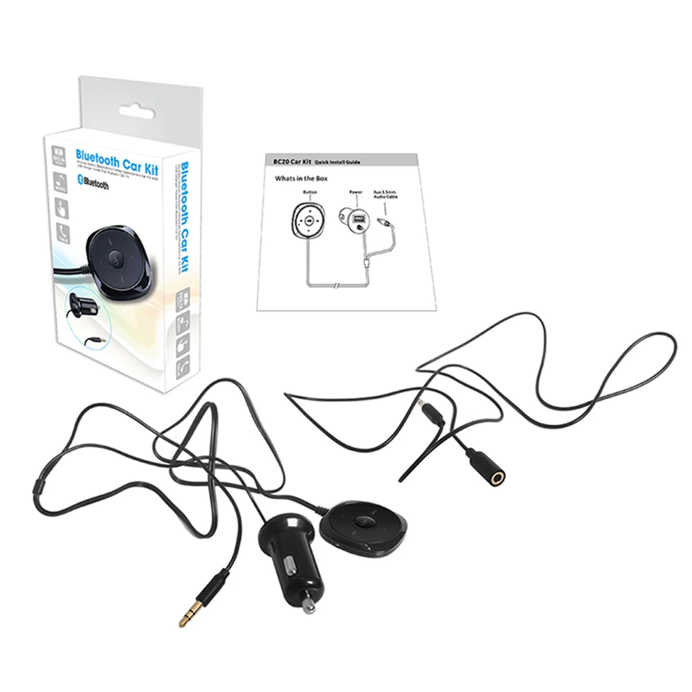 BC20 Bluetooth Автомобильный Громкая связь 2 1 с 5V 2.1A USB Автомобильное зарядное
